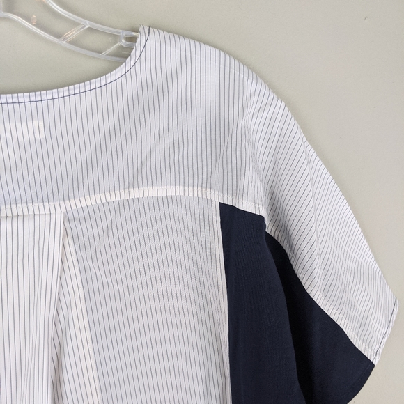 Madewell | Slit Back Two Tone Shirt - E37 - Picture 3 of 8